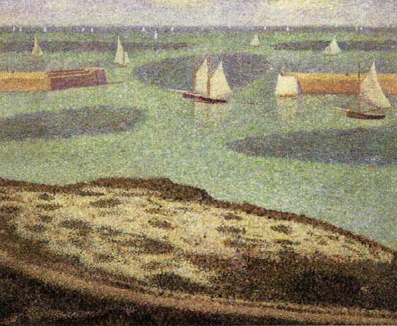 Georges Seurat Port-en-Bessin,Entrance to the Harbor China oil painting art